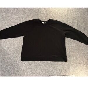 Torrid Super Soft Fleece Sweatshirt Black Crew Neck Pullover Plus Size 1 1X